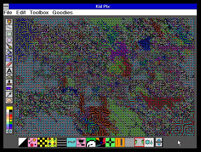 Abstract artwork in Kid Pix